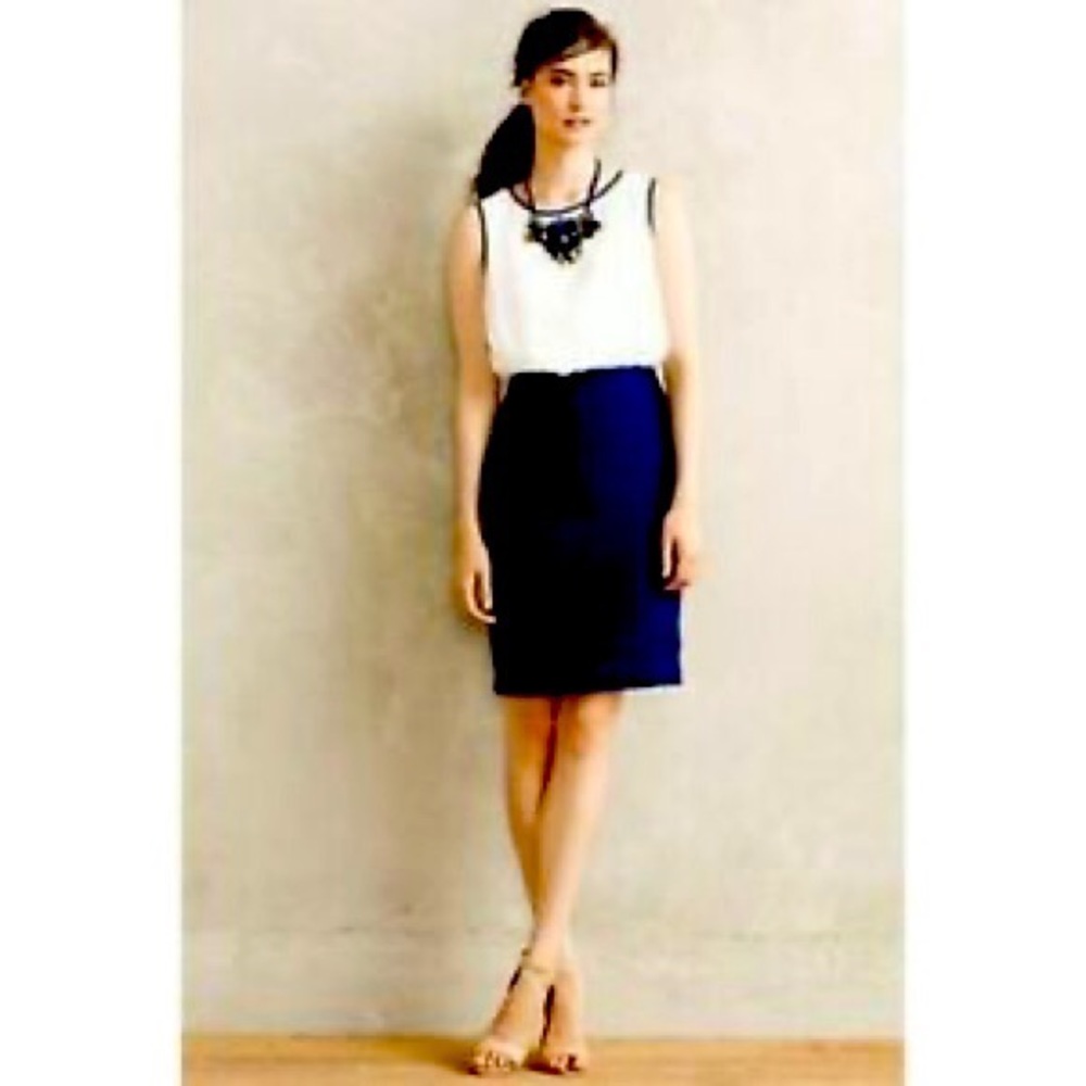 Maeve Blue and White Dress